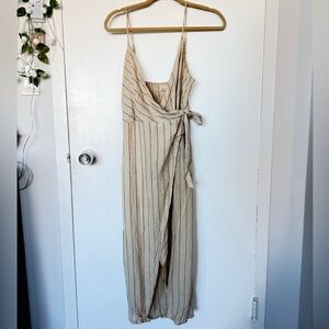 UO Linen wrap dress